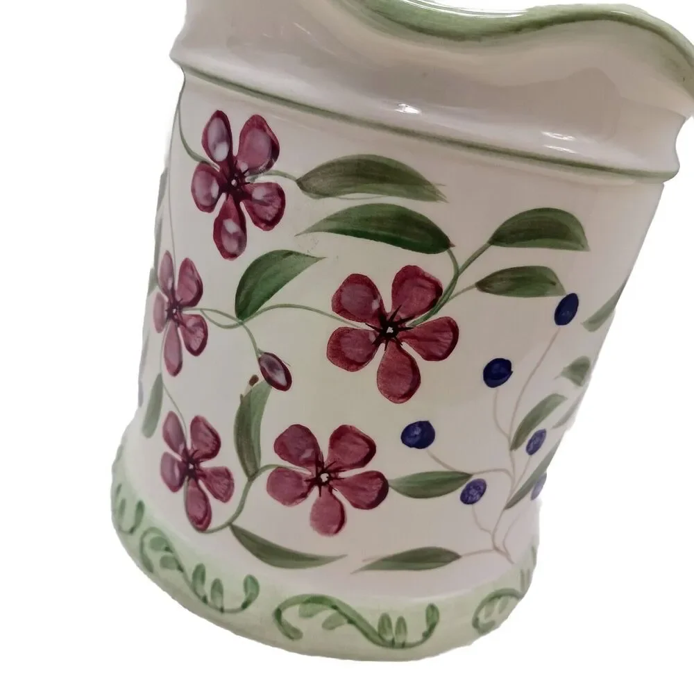 Butterfly Berries Ceramic Canister 7.5